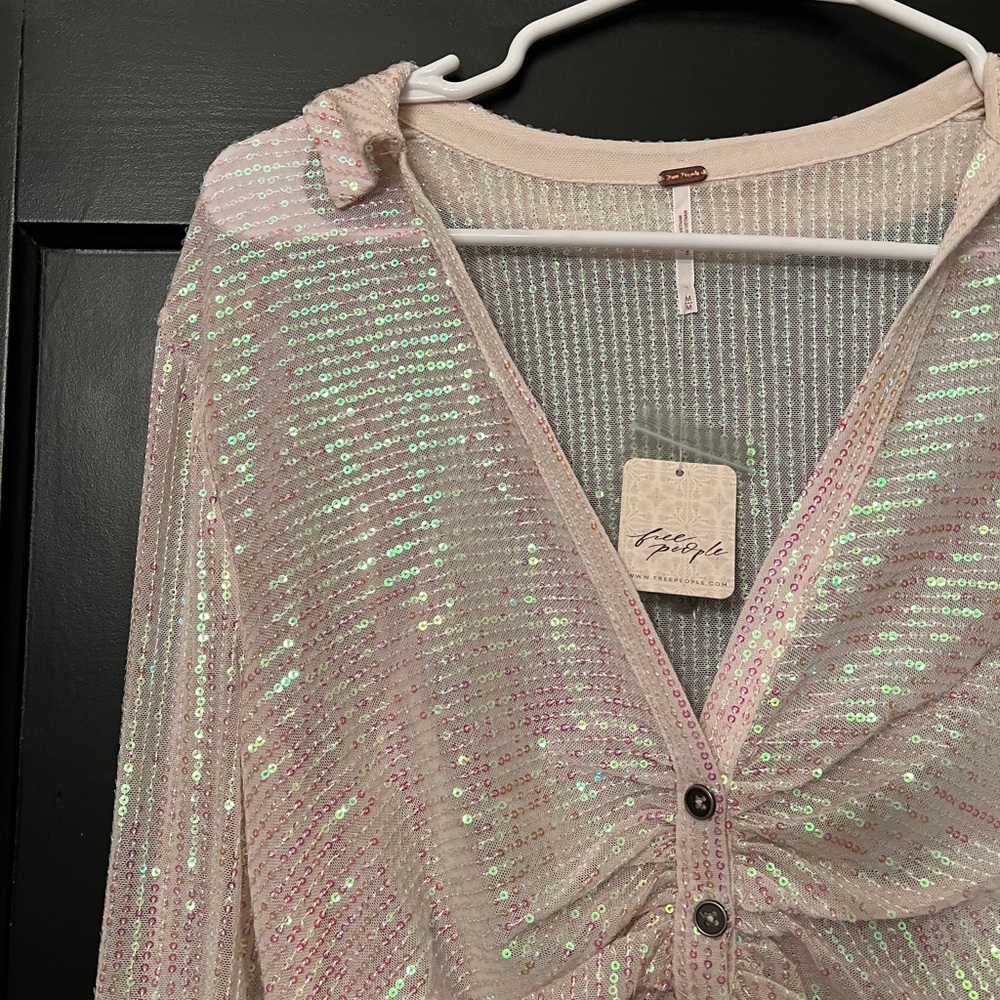 Free People Sequin Shirtee - Picture 5 of 5